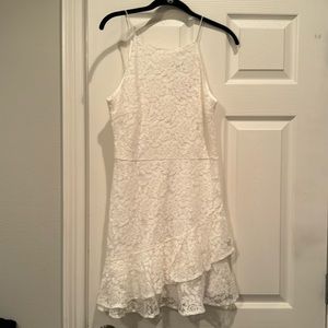 Lida Kate white lace minidress with spaghetti straps